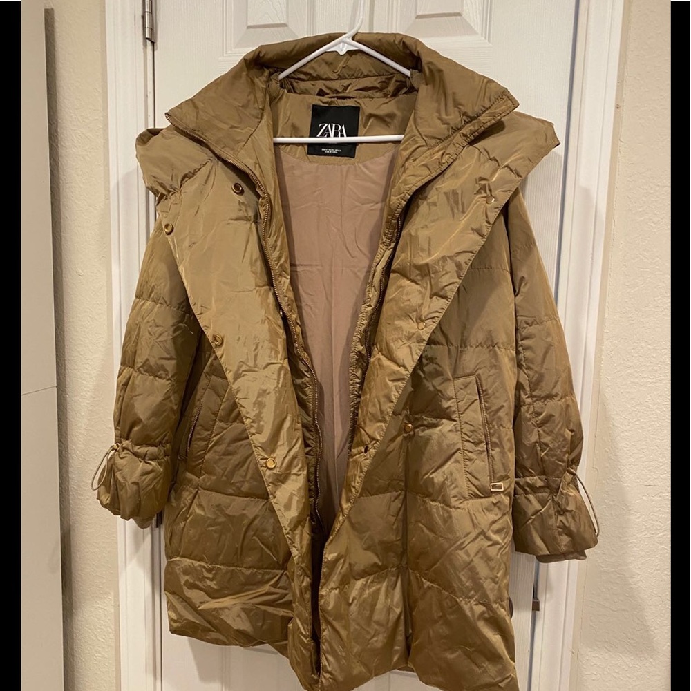 Zara 2019 coat  charming gold color